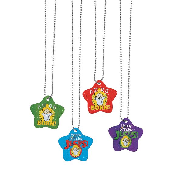 Happy Birthday Jesus Dog Tags - Jewelry - 12 Pieces
