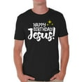 thumbnail image 1 of Happy Birthday Jesus Men Shirt Christian Shirt for Men Merry Xmas Men's T-Shirt Religion Jesus Christ Tee for Him Christmas Shirt for Men Christmas Tshirt Happy Birthday Jesus Top Xmas Gifts, 1 of 4