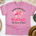 thumbnail image 1 of Happy Birthday Jesus Shirt – Pink Bow Christmas Christian T-Shirt, Azalea, Size 4XL, 1 of 6