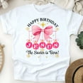 thumbnail image 1 of Happy Birthday Jesus Shirt – Pink Bow Christmas Christian T-Shirt, White, Size S, 1 of 6