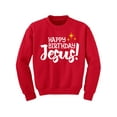 thumbnail image 1 of Happy Birthday Jesus Sweater Xmas Kids Sweatshirt Jesus Sweater Merry Christmas Sweater Boys Girls Holiday Gift Youth Christian Religious, 1 of 4
