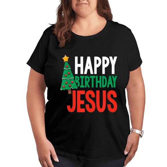 Happy Birthday Jesus T Shirt for Men Women, Comfy Letter Graphic Short Sleeve Print Casual Tee Tops