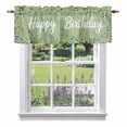 thumbnail image 1 of Happy Birthday Kitchen Curtain Valances for Windows Farmhouse Short Curtains, Sage Green Modern Abstract Art Rod Pocket Valance Curtain for Bedroom Cafe Living Room 54"x18", 1 of 8