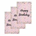 thumbnail image 1 of Happy Birthday Kitchen Dish Towels for Drying Dishes Set of 3, Pink Modern Abstract Art Waffle Weave Microfiber Hand Tea Bathroom Towels Quick Dry & Absorbent Towel 15.7x23.6, 1 of 7