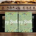 thumbnail image 1 of Happy Birthday Kitchen Towels Set of 1, Sage Green Modern Abstract Art Absorbent Dish Towels for Kitchen, Microfiber Hand Towel, Quick Drying Tea Towel for Cleaning Decorative Dishcloths, 1 of 7