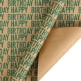Happy Birthday Kraft Wrapping Paper Retro Gift Wrapping Paper Gift Box
