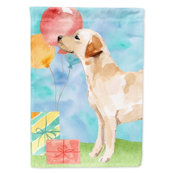 Happy Birthday Labrador Retriever Yellow Garden Flag