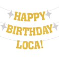 thumbnail image 1 of Happy Birthday Loca! Banner Vampire Birthday Party Decorations Funny Birthday Party Decorations for Her 18th, 21st, 25th 30th Birthday Party Banner Gold Glitter, 1 of 6
