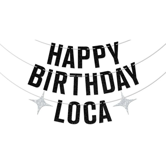 Happy Birthday Loca Banner, Vampire Birthday Party Decorations, Halloween Have A Bite Decoration, Vampire Themed 21st 25th 30th 40th Birth Day Decoration Black Glitter