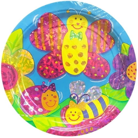 Happy Birthday 'Love Bugs' Large Paper Plates (8ct)