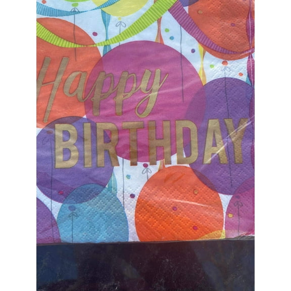Happy Birthday Luncheon Napkins Bright Birthday Bash 16 ct
