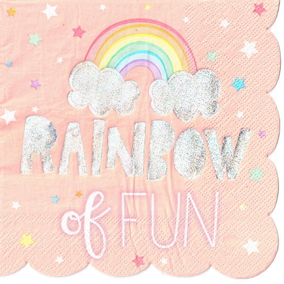 Amscan Happy Birthday 'Magical Rainbow' Scalloped Lunch Napkins (16ct)