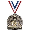 thumbnail image 1 of Happy Birthday Medals, 2" Gold Diecast Happy Birthday Medal Award 50 Pack, 1 of 2