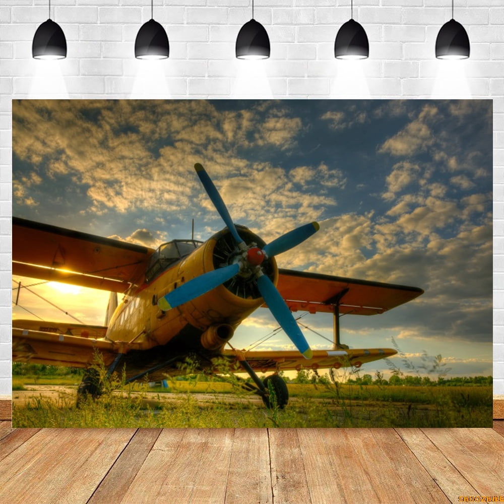 Happy Birthday Military Theme Backdrop Army Soldier Camouflage Airplane ...