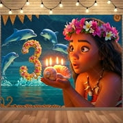 "Happy Birthday" Moana background banner, a vibrant polyester decoration for classrooms and offices, the perfect gift for family and friends, holiday background | Vibrant party banner