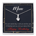 thumbnail image 1 of Happy Birthday Mom Blessings and Joy Eternity Ribbon Stone Necklace w Message Card, 1 of 20