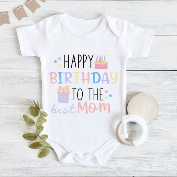 Happy Birthday Mommy Baby Bodysuit, Mommy Baby Birthday Outfit, Baby Bodysuit, I Love You Mommy, Baby Outfit, Baby Outfit For Mom Birthday Cute Baby Onesie, BABY BODYSUIT LAT 4424