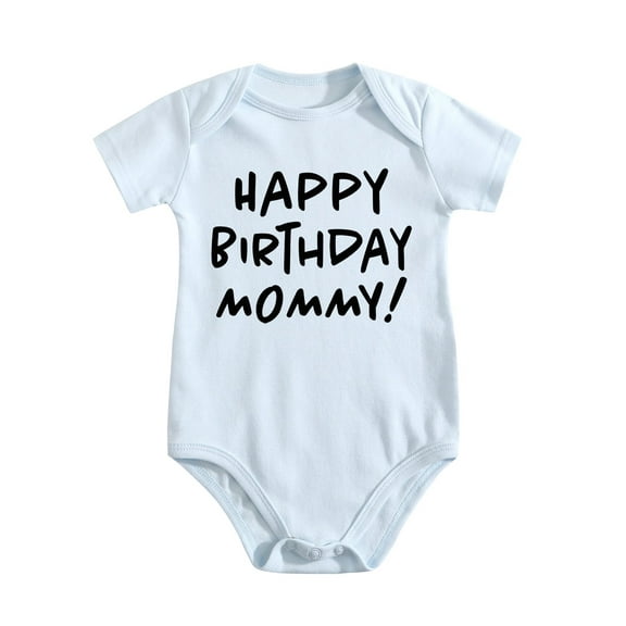 Happy Birthday Mommy - Baby One Piece Bodysuits Baby Blue-style-1 3-6M