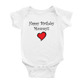 thumbnail image 1 of Happy Birthday Mommy!! Love Mom Baby Romper Newborn Boy Girl Clothes Unisex, 1 of 5