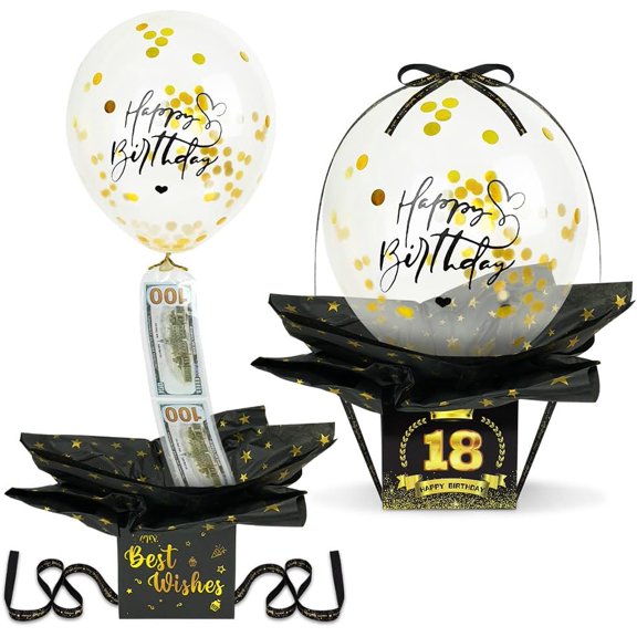 Happy Birthday Money Box Cash Gift, Pull Surprise Money Gift Box for Any Age, Fun Birthday Money Gift Box for Boys Teens Girls Men Women Birthday Parties (Pink-Number)