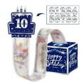 thumbnail image 1 of Happy Birthday Money Gift Box with DIY Stickers for Any Age, Boriyuan Surprise Birthday Party Cash Gift Box with Pull Out Card, Birthday Gift Box for Birthday Party Supplies (Blue+Silver), 1 of 6