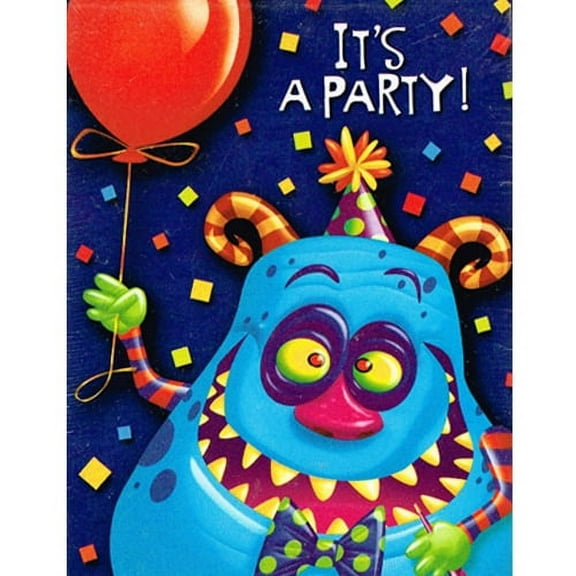 Happy Birthday 'Monster Party' Invitations and Thank You Notes w/ Envelopes (8ct ea.)