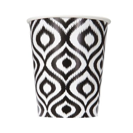 Various Moroccan Ikat 9oz Paper Cups, Birthday, 6ct