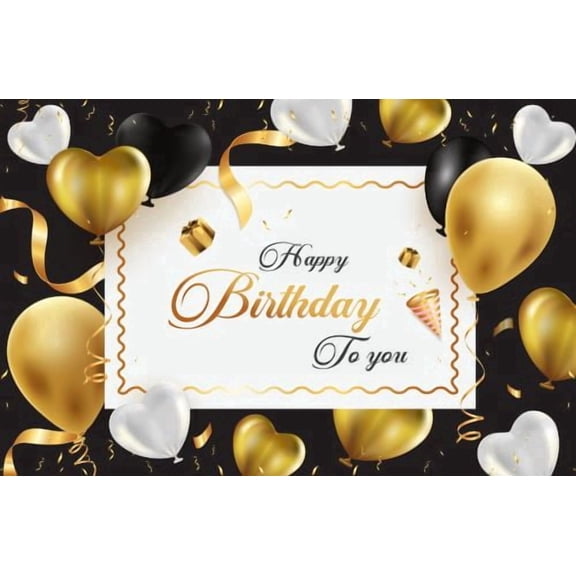Happy Birthday Multi Color with Balloons & Confetti Themed Edible Icing Image Cake topper, by Tnct.