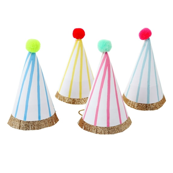 Happy Birthday Neon Mini Party Hats