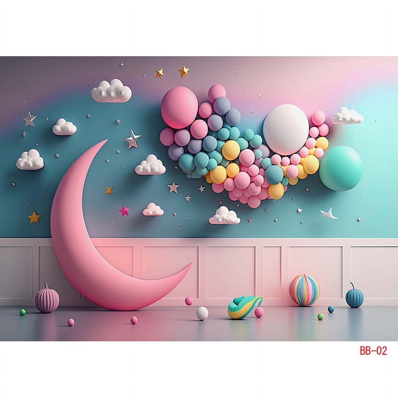 Happy Birthday Newborn Theme Photography Backdrops Prop Air Balloon ...