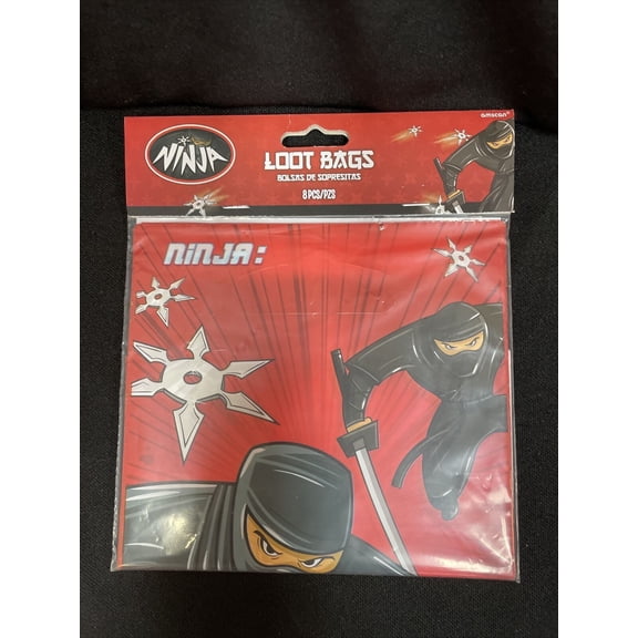 Happy Birthday 'Ninja' Favor Bags (8ct)