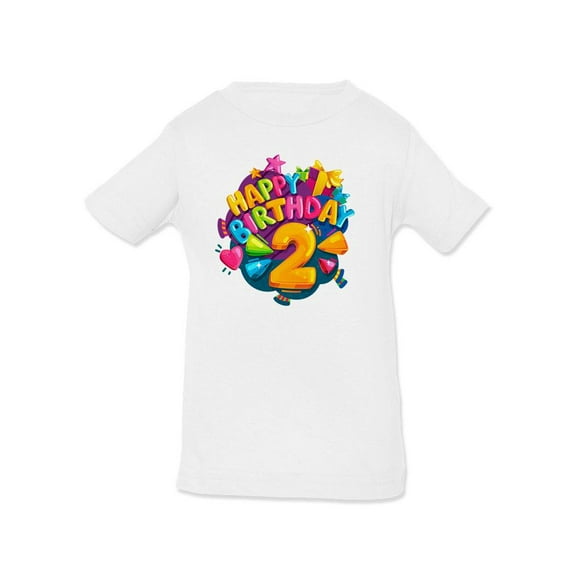Happy Birthday Number Two T-Shirt Infant -Image by Shutterstock, 18 Months