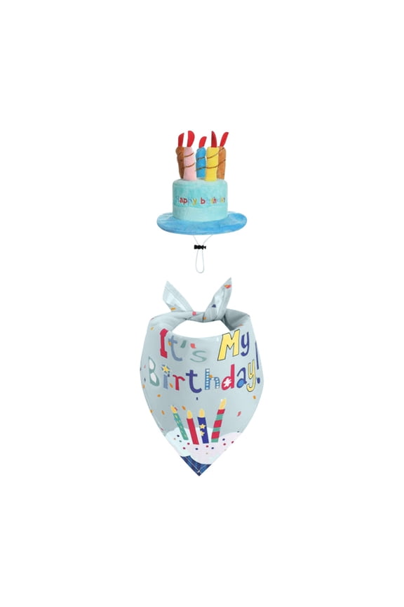 Happy Birthday Outfit Porch Outfits With Happy Birthday Cake Hat And Birthday Bandana Yard Outfits For 23in17in Cement Plastic