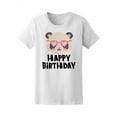 thumbnail image 1 of Happy Birthday Panda In Glasses T-Shirt Women -Image by Shutterstock, Female Small, 1 of 2