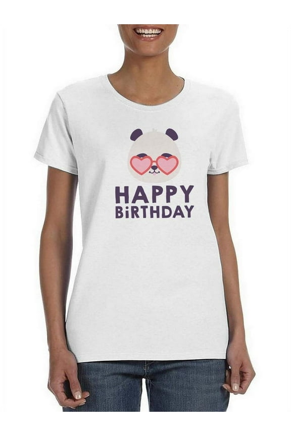 Happy Birthday Panda. T-Shirt Women -SPIdeals Designs, Female Medium
