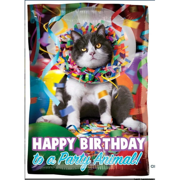 Happy Birthday Party Animal 17 Inch Foil Mylar Balloon Jr. Shape [36378]