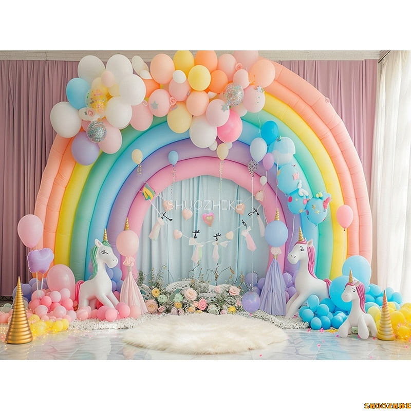 Happy Birthday Party Photography Backdrop Baby Shower Newborn Portrait ...