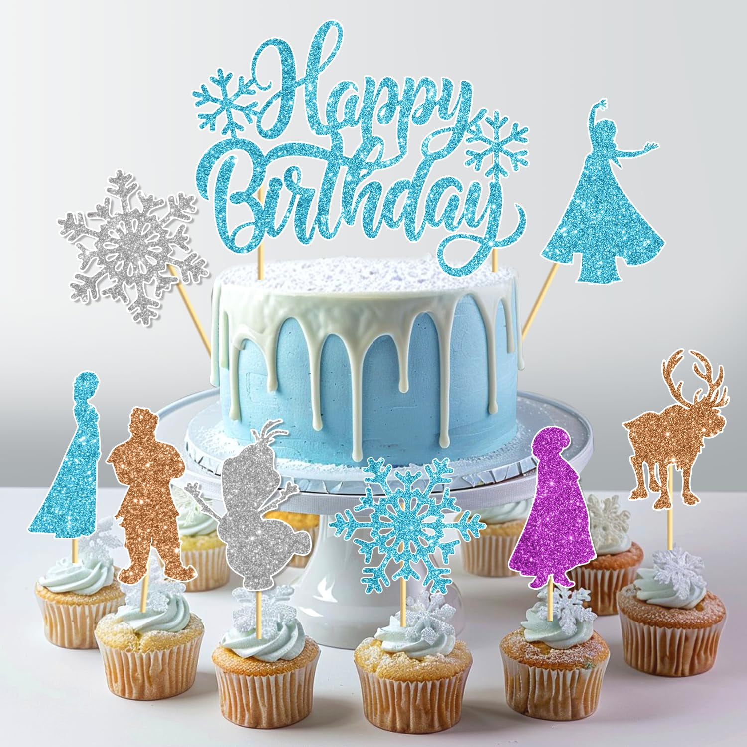 Happy Birthday Party PresNok Cake Toppers Decorations 9Pcs Blue And happy-birthday-party-presnok-cake-toppers-decorations-9pcs-blue-and