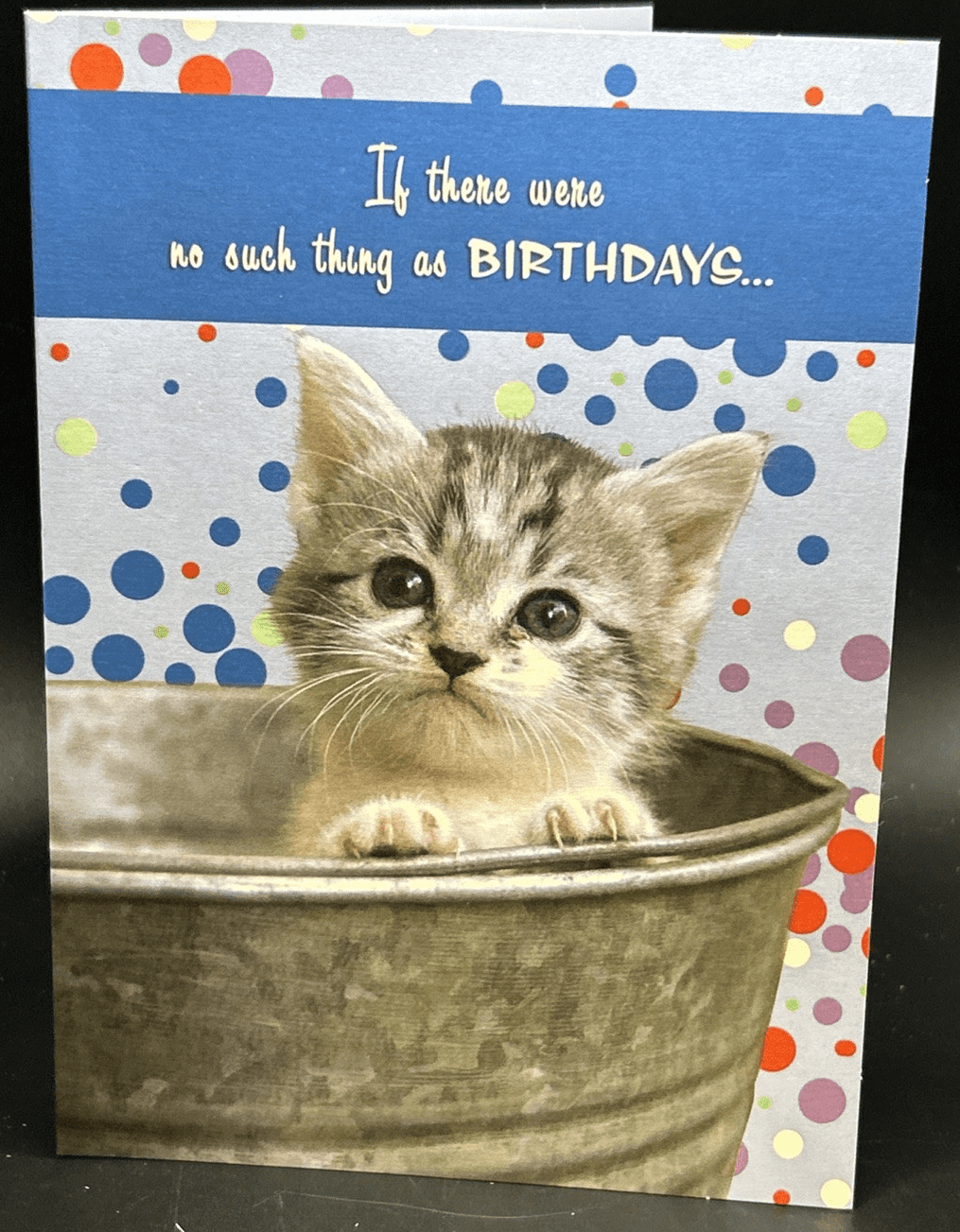 Happy Birthday (Paws And Claws Cat) Greeting Card w/Envelope