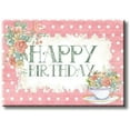 thumbnail image 1 of Happy Birthday Pink Flowers Picture on Stretched Canvas, Wall Art Décor, Ready to Hang, 1 of 3