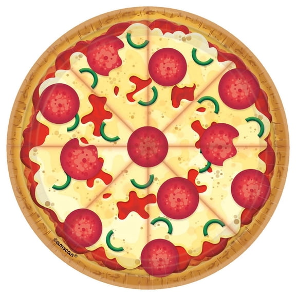 Pizza Party Dessert Plates (8)