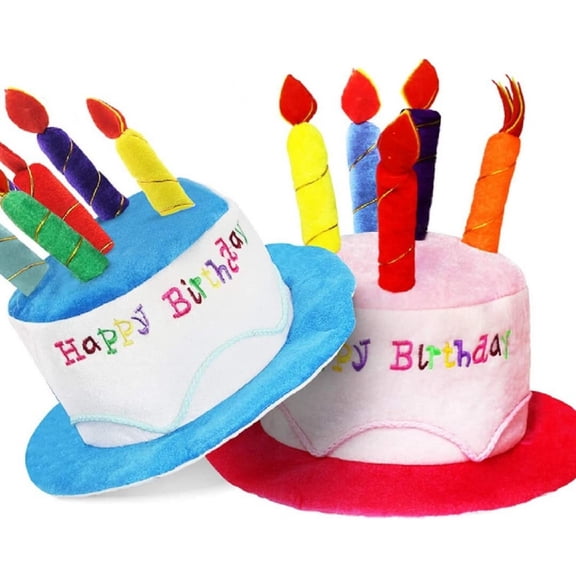 Happy Birthday Plush Hat 2 Pack
