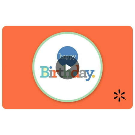 Happy Birthday Postcard Walmart eGift Card