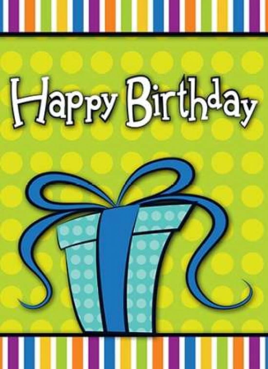 Happy Birthday Present Canvas Art - Josefina (18 x 24)