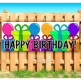 thumbnail image 1 of Happy Birthday Presents 13 oz Vinyl Banner With Metal Grommets, 1 of 4