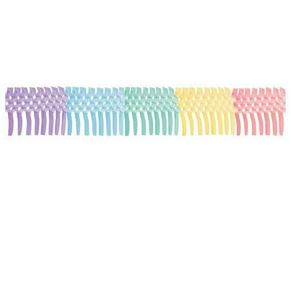 Happy Birthday 'Pretty Pastels' Tissue Garland Decoration (6ft)