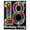 thumbnail image 1 of Happy Birthday 'Rainbow Polkadots' 18th Birthday Novelty Invitations w/ Envelopes (8ct), 1 of 1