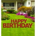 thumbnail image 1 of Happy Birthday Red Yard Sign, 13pcs, Weather Resistant Plastic, Stakes Included, 1 of 2
