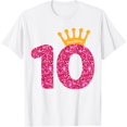 thumbnail image 1 of Happy Birthday Shirt, Girls 10th Party 10 Years Old Bday mens t shirt，white，women，funny，misfits，men，journey, 1 of 4