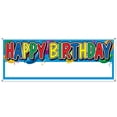thumbnail image 1 of Happy Birthday Sign Banner 5' X 21" - 12 Pack (1 Per Package), 1 of 2